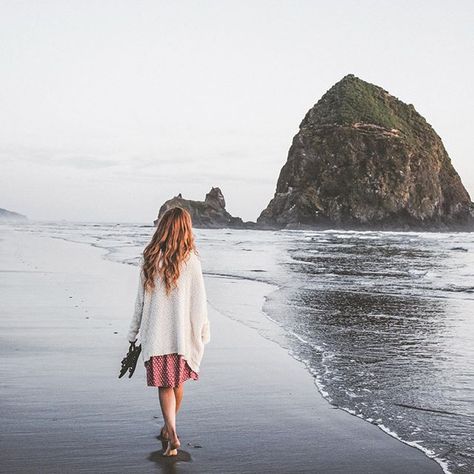 Haystack Rock, Cannon Beach Oregon Oregon Photoshoot, Canon Beach Oregon, Canon Beach, Freckled Fox, Haystack Rock, Oregon Photography, Bff Poses, Cannon Beach Oregon, Toddler Photography