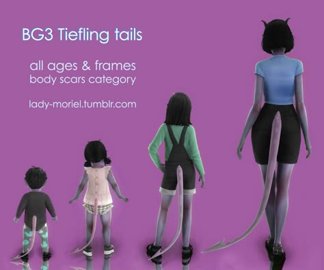 M o r i e l Ts4 Traits Cc, Sims 4 Tiefling, Tail Sims 4 Cc, Tiefling Tail Types, Sims 4 Weird Cc, Sims 4 Tail Cc, Baldurs Gate 3 Mods, Sims 4 Demon Cc, Tiefling Tail