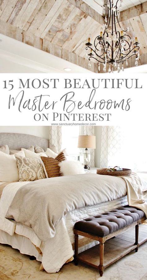 The 15 Most Beautiful Master Bedrooms on Pinterest - Sanctuary Home Decor Beautiful Bed Designs, Minimalist Bohemian, Beautiful Bedrooms Master, Bed Design Modern, Bedroom Bliss, Creative Bedroom, Transitional Modern, Bedroom Decor Design, Master Bedrooms