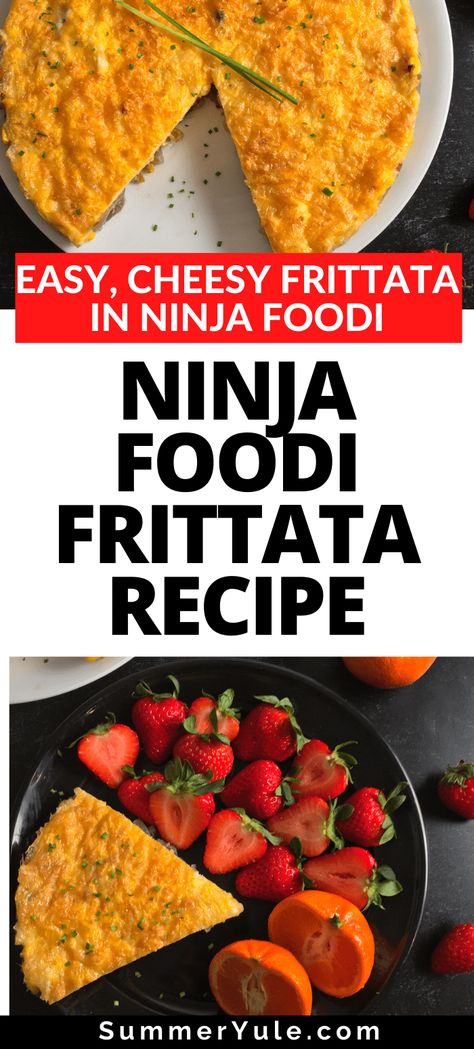 Learn to make Ninja Foodi frittata! This Ninja Foodi crustless quiche recipe bakes in only 10 minutes! Get step-by-step directions for this Ninja Foodi breakfast frittata that’s gluten free. This Ninja Foodi frittata recipe is a favorite for cheese lovers on busy weekday mornings. Make it ahead of time and all you need to do is reheat it and eat it! #ninjafoodi #glutenfree #breakfast #protein #lowcalorie #eggs Ninja Foodie Max Recipes, Ninja Foodi Breakfast, Oven Frittata, Multicooker Recipes, Crustless Quiche Recipe, Cheesy Scrambled Eggs, Grill Breakfast, Buttery Shrimp, Breakfast Frittata