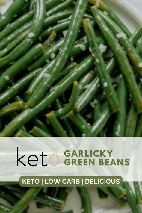 These garlicky green beans make the greatest side dish 👏 #ketogeniccom #keto #ketodiet #healthylifestyle #healthyeating #ketodietforbeginners #weightlosstips #weightlossdiet #ketovegetables #vegetarianrecipes Low Carb Green Beans, Keto Green Beans Recipes, Applebees Garlicky Green Beans Recipe, Keto Green Bean Recipes, Garden Green Bean Recipes, Keto Green Beans, Frozen Green Bean Recipes, Easy Low Sodium Recipes, Fresh Green Bean Recipes