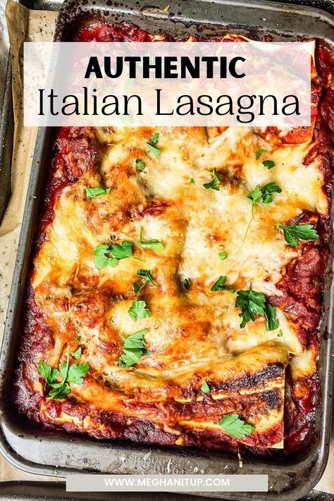 Looking for a delicious dinner recipe to impress your family and friends? Look no further than authentic Italian lasagna! Made with layers of tender pasta, tangy tomato sauce, and savory ground beef, this classic dish is sure to be a crowd pleaser. Whether you're hosting a dinner party or simply looking for a comforting meal for your loved ones, authentic Italian lasagna is the perfect choice. So why wait? Authentic Lasagna Recipe Italy, Authentic Lasagna Recipe, Authentic Lasagna, Allison Roman, Italian Lasagna Recipe, Authentic Italian Lasagna, Lasagna Chicken, Italian Gravy, Italian Beef Stew