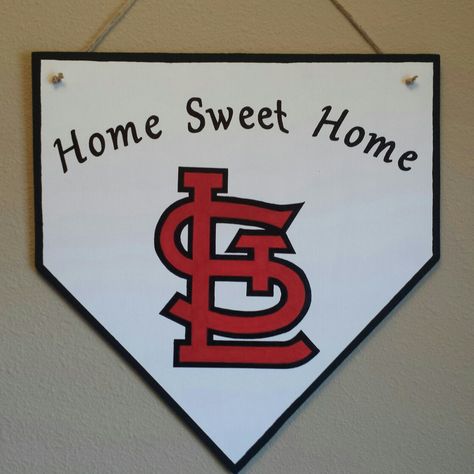 Home Sweet Home Sign, Baseball Decor, Church Youth, Silent Auction, Home Sign, Summer 24, St Louis Cardinals, Underarmor Logo, Home Sweet Home