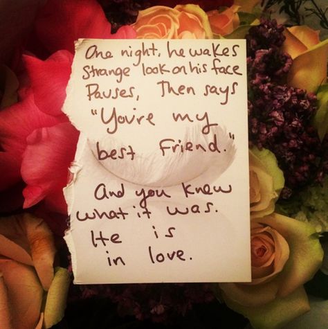 "One night he wakes, strange look on his face. Pauses, then says 'You're my best friend.' And you know what it was. He is in love." -He Is In Love, 1989, Taylor Swift You're My Best Friend, Best Fiends, Taylor Lyrics, Taylor Swift 1989, Taylor Swift Songs, Taylor Swift Lyrics, Just Lyrics, Taylor Swift Quotes, One Night