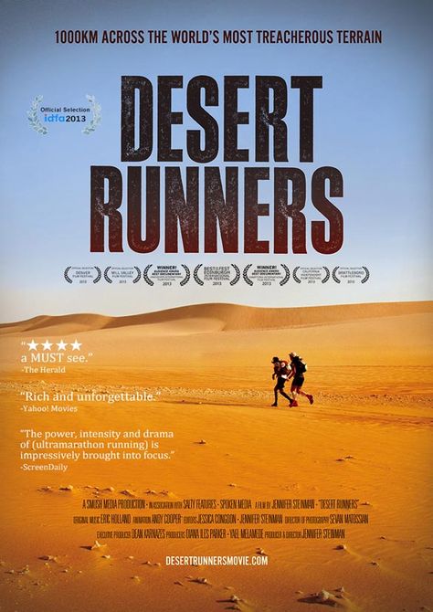 Desert Runners, a documentary that chronicles runners looking to complete four ultramarathons in the desert will get you inspired. Running Challenge, Sports Science, 15 April, Ultra Running, Ultra Marathon, Running Inspiration, Marathon Runners, Running Gear, Running Tips