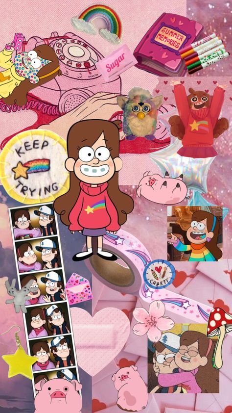 Mabel Pines Aesthetic Wallpaper, Mabel Pacifica, Mabel Pines Wallpaper, Concert Attire, Dipper And Mabel, Pink Sparkles, Mabel Pines, Phone Inspo, Fall Birthday