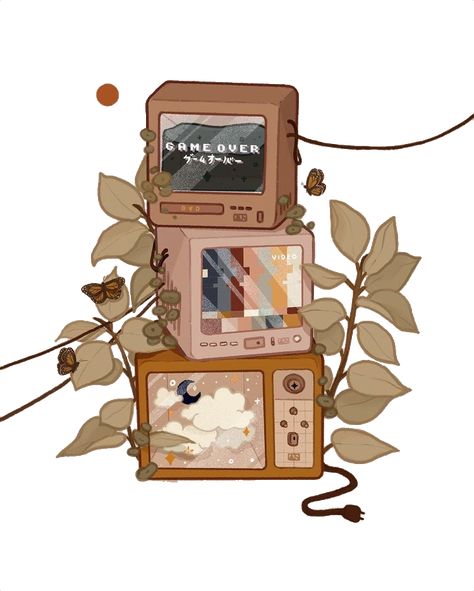 #aesthetic #lightbrown #brown #computer #television #top #plants #freetoedit Small Habits, Isometric Art, Japon Illustration, Cute Kawaii Drawings, Dessin Adorable, Cute Little Drawings, Kawaii Wallpaper, Cute Art Styles, Kawaii Art