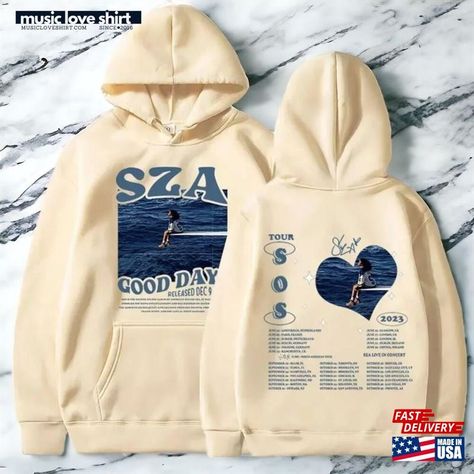 Singer Sza Good Days Sos Tour Printed Hoodie Merchandise Concert Gift Streetwear Unisex Fan Classic Check more at https://musicloveshirt.com/product/singer-sza-good-days-sos-tour-printed-hoodie-merchandise-concert-gift-streetwear-unisex-fan-classic/ Concert Gift, Merchandise Ideas, Song Quotes, Hoodie Print, Cute Outfits, Street Wear, Fan, Concert, Outfit Inspo