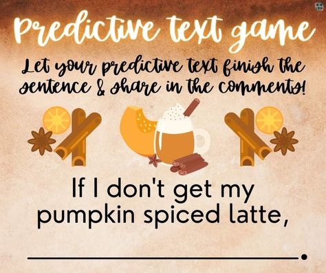 Halloween Predictive Text Game, Fall Predictive Text Game, Pick A Pumpkin Game Graphic, Autumn Interactive Posts, Fall Facebook Games Interactive, Halloween Facebook Games, Fall Social Media Engagement Posts, Predictive Text Game, Tupperware Games