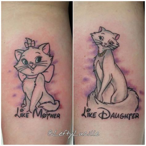 #matching #motherdaughter #disney #Aristocats #tattoos . . . #AlbanyNY #TroyNY #enjoytroy #Schenectady #TriedAndTrueTattooCo #HudsonValley… Disney Aristocats Tattoos, Tattoo Partner, Couples Tats, Aristocats Tattoo, Mum And Daughter Tattoo, Mommy Daughter Tattoos, Disney Sleeve Tattoos, Mom Daughter Tattoos, Disney Aristocats