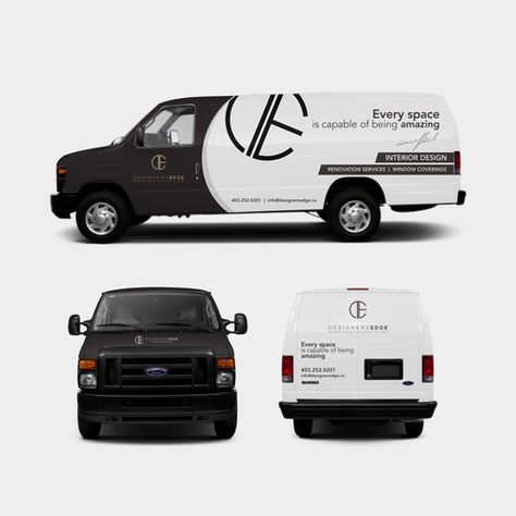 Interior Design Firm needs Cool Van Wrap for driving around Town Car, truck or van wrap contest car#truck#van#design Truck Branding Design, Box Truck Wrap Design, Car Signage, Van Branding, Van Wrapping Design, Wrapped Van Design, Vehicle Graphics Branding, Commercial Van Wrap, Van Signage