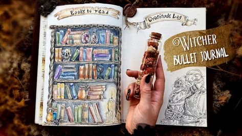 Fantasy Bujo Theme, Fantasy Bujo, Fantasy Journal Pages, Ink Tutorial, January Journal, Bullet Journal Setup, Fairy Tale Theme, Bullet Journal Notebook, Fantasy Theme