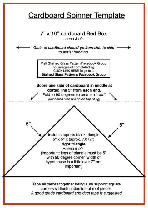 Stained Glass Spinner Jig Pattern, Stained Glass Spinner Patterns, Spinner Patterns, Stained Glass Patterns Free, Right Triangle, Stained Glass Designs, Stained Glass Panels, Stained Glass Projects, Dotted Line
