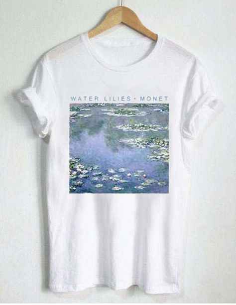 water lilies monet T Shirt Size XS,S,M,L,XL,2XL,3XL Water Lilies Monet, Lilies Monet, Diy Tumblr, Water Lilies, Mode Inspiration, Art Clothes, Cool T Shirts, Cool Shirts, Dress To Impress