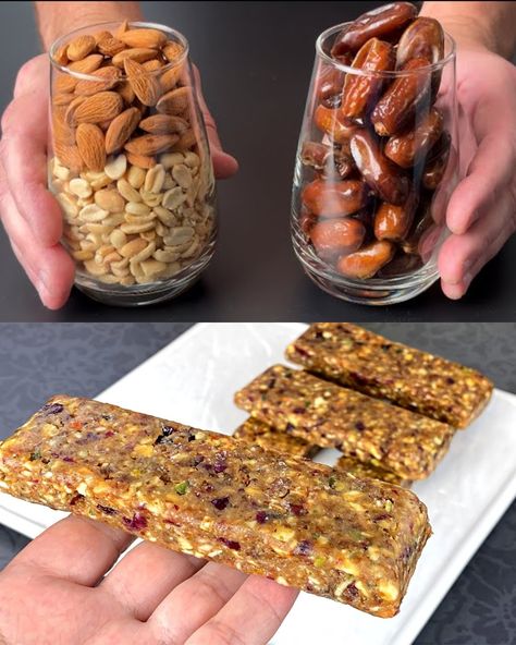 These No-Bake Nut and Date Bars are a wholesome snack that’s perfect for busy days when you need a quick energy boost. Packed with healthy fats, natural sweetness, and protein, they make for a great on-the-go treat or a satisfying addition to your breakfast. The combination of nuts, seeds, and dried fruits provides a delicious flavor and texture that everyone will love. Plus, they’re super easy to make—no baking required! Preparation Time Active Preparation Time: 15 minutes Chilling Time: 2-3 ho Protein Ice Cream Recipes, Nut Bars, Date Bars, Ina Garten Recipes, Wholesome Snacks, Protein Ice Cream, Jamie Oliver Recipes, Morning Snack, Best Food Ever