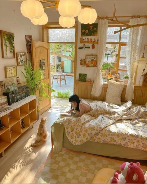 Ghibli Room Aesthetic, Studio Ghibli Room Aesthetic, Japanese Room Aesthetic, Japan Bedroom, Ghibli Room, Japan Room, Japanese Room, Rooms Decor, Anime Room