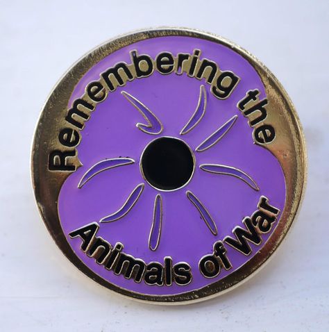 Purple Poppy  Remembering the Animals of War  Enamel Lapel / Pin Badge Remembrance Day Art, Poppy Craft, Purple Poppy, Poppy Pins, Remembrance Poppy, Purple Poppies, Armistice Day, Enamel Badges, Great Cat