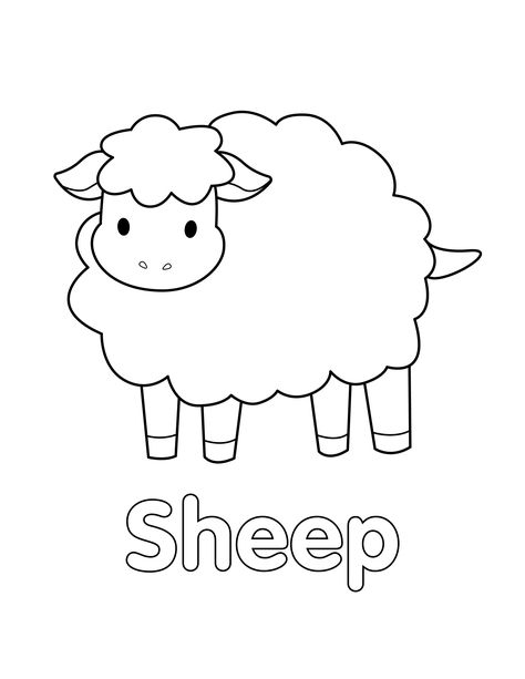 Sheep Coloring Page from LittleBeeFamily.com Sheep Activity Preschool, Sheep Worksheets Preschool, Animal Colouring In Free Printable, Sheep Printable Free, Sheep Coloring Pages Free Printable, Farm Animals Activities For Preschoolers Free Printable, Feed The Animals Free Printable, Farm Animals Worksheets Preschool, Sheep Activities For Preschool