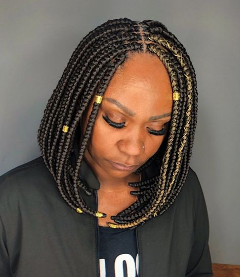 Medium Lob Braids with Beads Box Braids Burgundy And Black, Lob Braids, Box Braids Burgundy, Medium Box Braids Hairstyles, Medium Lob, Braids Burgundy, Box Braids Ideas, Curly Girl Problems, Red Box Braids