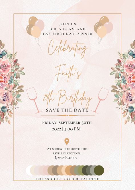 Aesthetic Bday Invitation, Aesthetic Invitation Card Birthday, Aesthetic Birthday Invitations, Birthday Invitations Aesthetic, Aesthetic Invitation, 19 Birthday, Invitation Card Birthday, Bday Invitations, Happy Birthday Frame