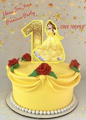 The Beauty And The Beast Cake Topper First Year Cupcake Toppers Party Supplies | eBay Beauty And The Beast 1st Birthday, Beauty And The Beast First Birthday, Beauty And The Beast Cake Smash, Princess Belle Birthday Party, Beauty And The Beast Smash Cake, Beauty And The Beast 1st Birthday Cake, Beauty And The Beast Cake, Beauty And The Beast One Year Old Party, Belle Cakes Birthday