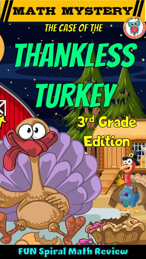 Thanksgiving Activities For 5th Grade, 5th Grade Thanksgiving Activities, Turkey Math, Thanksgiving Math Activities, Spiral Math, Math Mystery, 3rd Grade Math Worksheets, Thanksgiving Math, 1st Grade Math Worksheets