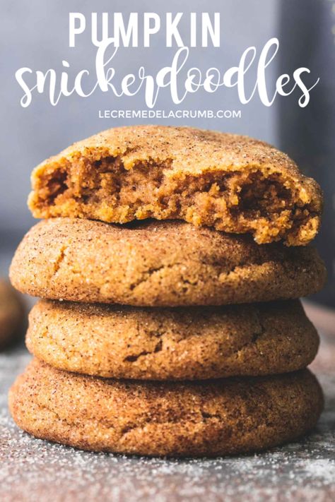 Snicker Doodles, Pumpkin Snickerdoodles, Snickerdoodle Cookies, Köstliche Desserts, Pumpkin Dessert, Fall Feels, Snickerdoodles, Fall Baking, Savoury Cake