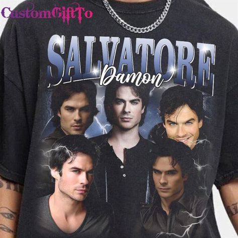 Vintage Damon Salvatore Shirt Sweatshirt The Vampire Diaries T-Shirt Unisex Check more at https://customgiftto.com/product/vintage-damon-salvatore-shirt-sweatshirt-the-vampire-diaries-t-shirt-unisex/ Vampire Diary, Cute Presents, The Vampire Diaries, Damon Salvatore, Clothes Ideas, The Vampire, Vampire Diaries, Tee Shirt, Collage