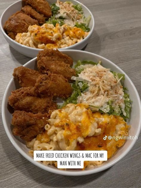 Wings And Mac And Cheese, Food Black People, Dinner Ideas Black People, Foods To Cook, 750 Shein Gift Card, Shein Gift Card, Soul Food Dinner, Fried Chicken Wings, Easy Healthy Meal Prep