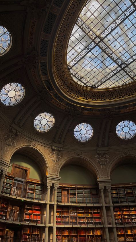 Studying In Paris Aesthetic, Paris Library Aesthetic, Old Library Aesthetic, Famous Library, God 2024, French Library, Dark Academia Library, Literature Aesthetic, Gladiator Games