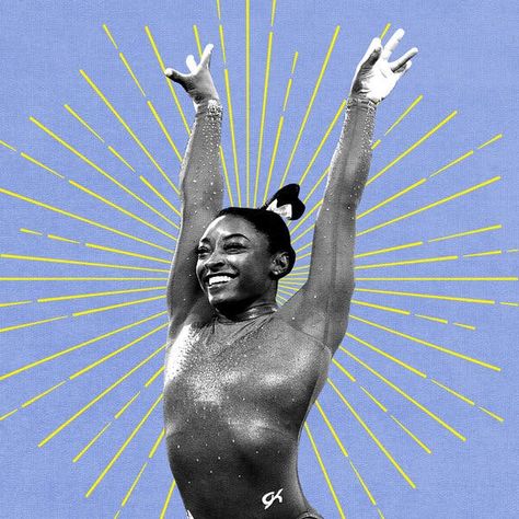 Opinion | Simone Biles Is Redefining Female Power in Sports - The New York Times Photoshop Poster Design, Editorial Art, Female Power, Sport Illustration, Simone Biles, Sports Graphics, Sports Hero, Sports Graphic Design, Gymnastics Girls