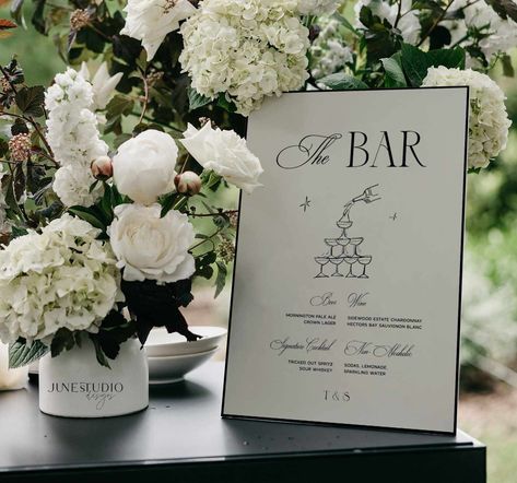 Wedding Bar Menu Signage Template Champagne Tower Hand drawn Drink Menu Engagement Open Bar Sign Old Money Drink Menu Printable Editable Wedding Bar Drinks, Tower Illustration, Wedding Bar Menu Template, Wedding Drink Bar, Menu Signage, Open Bar Sign, Vintage Glam Wedding, Bar Signage, Text Illustration