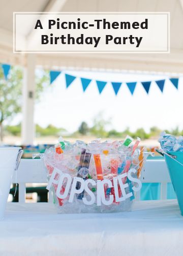 What’s the perfect activity for your little one’s summer birthday? An outdoor picnic of course and with these cute decor and food ideas everyone will have a blast. First Birthday Picnic, Lake Birthday Party, Lake Birthday, Birthday Party At Park, Popsicle Party, Bar A Bonbon, Picnic Birthday Party, Birthday Picnic, Park Birthday