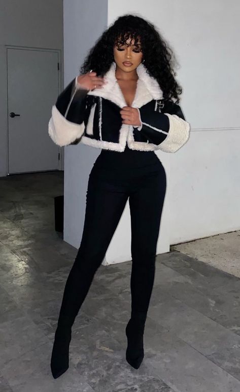 Fall Bar Outfits Black Women, Luxury Winter Outfits Black Women, Thigh High Boots Winter Outfit, Nyc Club Outfit Night Out Winter, Date Night Winter Outfit Classy, Winter Outfits Night Out Cold, Outfits With Beret Hats Black Women, Boots Night Out Outfit, Active Date Outfit