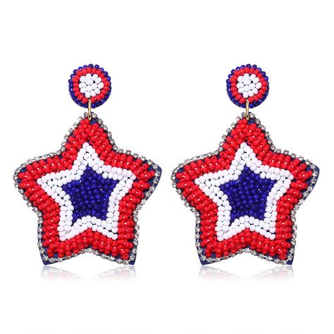 PRICES MAY VARY. Patriotic Holiday Earrings- Memorial Day is right around the corner, and the Fourth of July is around the corner after that. The earrings are designed with beautiful American flag,Star,American map and shiny glitter, white and blue stars and stripes design can be well matched with Independence Day,show your enthusiasm and love for your country and add a festive atmosphere. Handmade Beaded Earrings-The jewelry is unique and made from the best materials, Featuring string these red Flag Beads, Flag Earrings, Patriotic Earrings, Beaded Star, Patriotic Jewelry, American Flag Stars, Crochet Earrings Pattern, Free People Accessories, Butterfly Knot