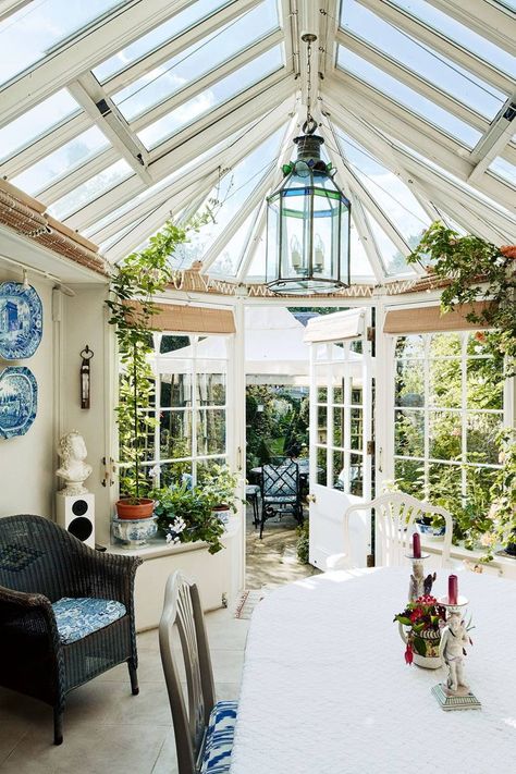 Conservatory design and ideas | House & Garden English Townhouse, Conservatory Design, Building Things, West Facing Garden, Wakefield, Glass House, Winter Garden, Garden Room, White Walls