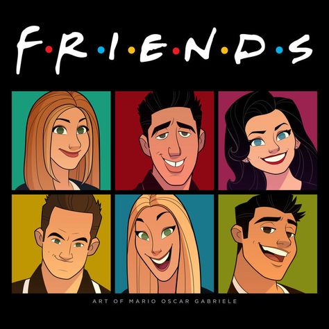 Friends by MarioOscarGabriele on DeviantArt Friends Serie, Friends Tv Quotes, Friends Best Moments, Friends Sketch, Friends Episodes, Friends Illustration, Friends Poster, Friends Cast, Ross Geller