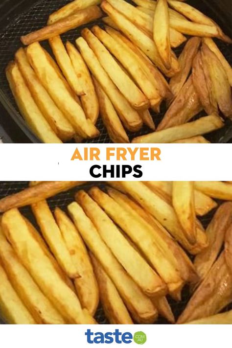 Air Fryer Chips, Air Fryer Potato Chips, Hot Chips, Crispy Chips, Hot Chip, Air Fryer Dinner Recipes, Deep Frying, Chips Recipe, Crispy Potatoes