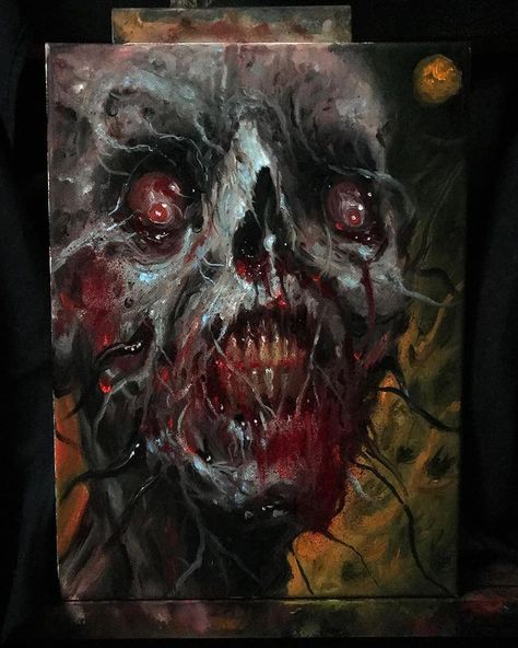 Horror Oil Painting, Horror Paintings, Horror Drawing, Bio Organic, Macabre Art, Support Art, Creepy Art, Horror Art, Artwork Painting