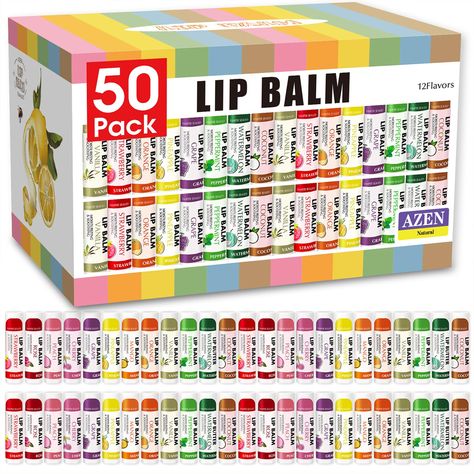 PRICES MAY VARY. Flavored Lip Balm: 12 Natural Flavors - Strawberry, Watermelon, Mango, Coconut,Pineapple, Rose, Vanilla, Cherry, Mint, Grape, Peach, Orange Natural Lip Balm: With Natural Formula, Natural Ingredients Moisturize, Nourish and Protect Your Lips.Paraben-Free. Phthalates-Free All-Day Lip Care: The Moisturizing Lip Balm Can Instantly Moisturize Your Lips and Make Them Soft and Smooth. Lip Moisturizer for Very Dry Lips Moisturizing & Soothing: Our Lip Balm is Rich in Powerful Skin Care Very Dry Lips, Lipstick Gift, Peach Lip Balm, Lipstick Gift Set, Dry Cracked Lips, Coconut Lip Balm, Rose Lip Balm, Vanilla Lip Balm, Lip Balm Gift