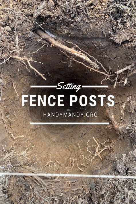 How To Put Posts In The Ground, Digging Fence Post Holes, No Dig Fence Post, Setting Fence Posts, Fence Post Repair, Wood Fence Post, Metal Fence Posts, Digging Holes, Tree Fort