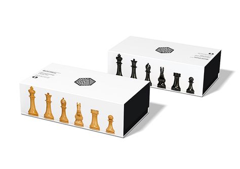 Chess box designed for the World Chess Championship. Design by Daniel Weil. Interesting Packaging Design, Interesting Packaging, Chess Boxing, Pentagram Design, Luxury Packaging Design, Circle Logo Design, New Identity, Game Environment, Chess Game