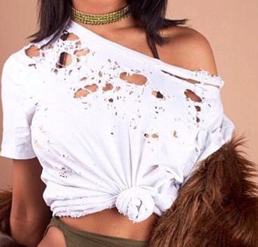 Ripped Ripped White Shirt, Ripped Crop Top, Ripped Dress, Ripped Shirt, Ripped Top, Haute Mess, Ripped Shirts, Outfit Planning, Edgar Allen