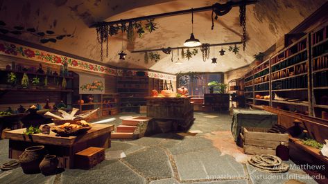 ArtStation - Fantasy shop Fantasy Interior, Fantasy Shop, Magic Shop, Food Store, Dungeons And Dragons, Restaurant, Quick Saves