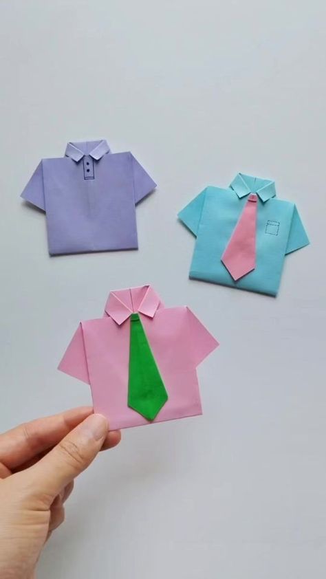 How To Fold, Craft Paper, Kids And Parenting, Paper Craft, Fathers Day Gifts, Fathers Day, Father's Day, Origami, Paper Crafts