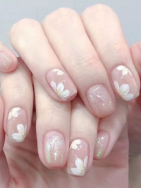 Nagellack Trends, Manicure Nail Designs, Nail Swag, Fake Nail, Bridal Nails, Manicure Y Pedicure, Floral Nails, Fancy Nails, Flower Nails