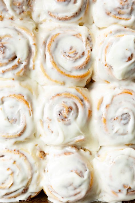 Cinnamon rolls that are soft and fluffy with a perfect sweet glaze. #cinnamonrolls #sweetrolls #homemadecinnamonrolls Fluffy Cinnamon Rolls Recipe, Soft And Fluffy Cinnamon Rolls, Best Homemade Cinnamon Rolls, Blueberry French Toast Bake, Fluffiest Cinnamon Rolls, Orange Sweet Rolls, Breakfast Baking, Cinnamon Waffles, French Toast Waffles