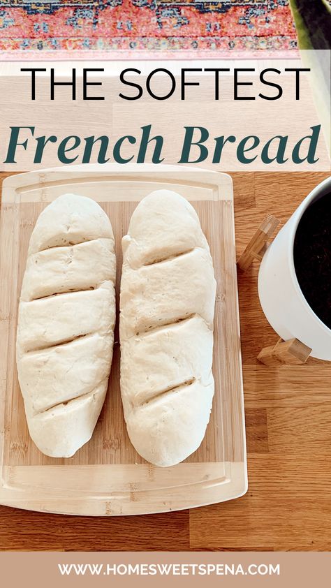 Soft Homemade French Bread Loaves Soft French Bread Recipe, Stand Mixer Bread, Easy French Bread Recipe, French Bread Loaf, Homemade French Bread, Bread Loaves, French Bread Recipe, Freshly Baked Bread, French Dip