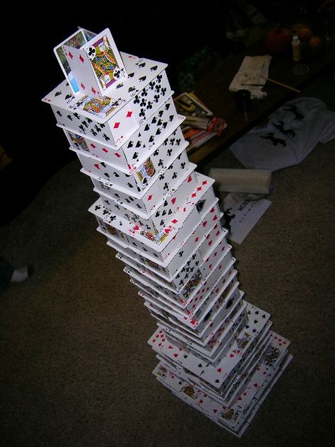 Skyscraper Card Tower, Gifted Kid, Playing Card Crafts, Drawing Cards, Shady People, Cool Playing Cards, Gambling Gift, Craft Images, Gambling Tattoo