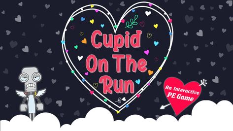 Valentine's Day PE Games – Cupid On The Run – An Interactive PE Game Kindergarten Pe Games, Pe Games For Kindergarten, Gym Class Games, Elementary Valentines, Valentines Workout, Pe Games Elementary, Ed Game, Gym Games For Kids, Movement Songs